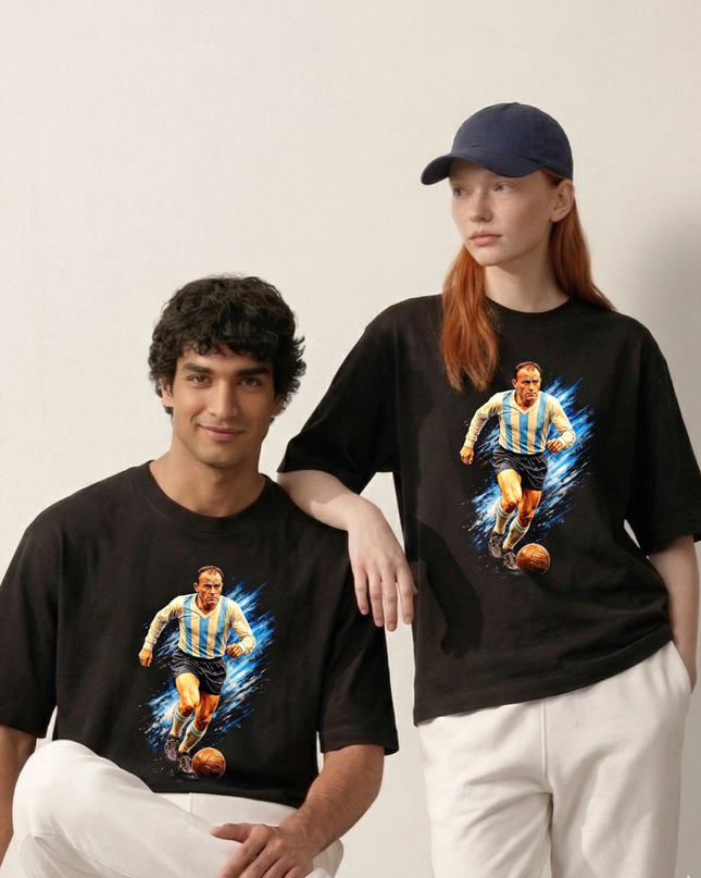 Argentina Legend Alfredo Di Stéfano Action Soccer Unisex Fan T-Shirt