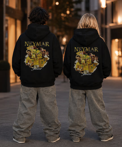 Neymar Junior Brésil Célébration Collage Script Enfants Fan Hoodie