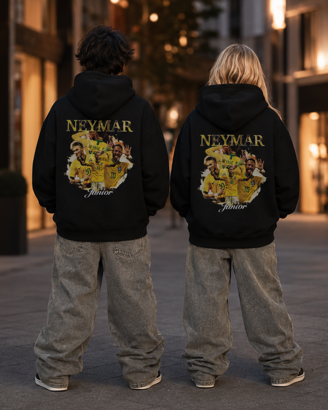 Neymar Junior Brazil Celebration Collage Script Kids Fan Hoodie