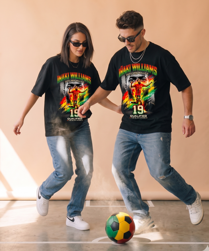 T-shirt Unisexe Fan Iñaki Williams Ghana #19 Qualifié