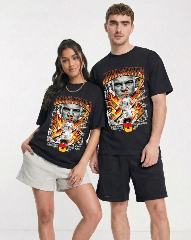 Joshua Kimmich #6 – Deutschland Classificada Copa do Mundo 2026 Unisex Fan T-Shirt