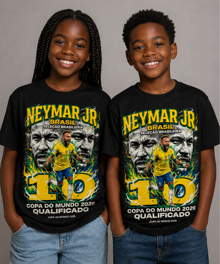 Neymar Jr Brésil Coupe du Monde 2026 Qualifié T-shirt Enfant Fan