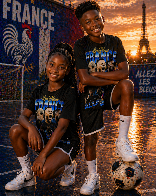 France Les Bleus Allez Kids Fan T-Shirt