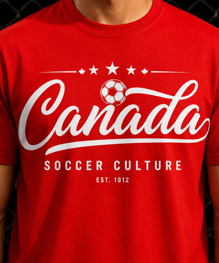 Canada Soccer Culture Est. 1912 Script Unisex Fan T-Shirt