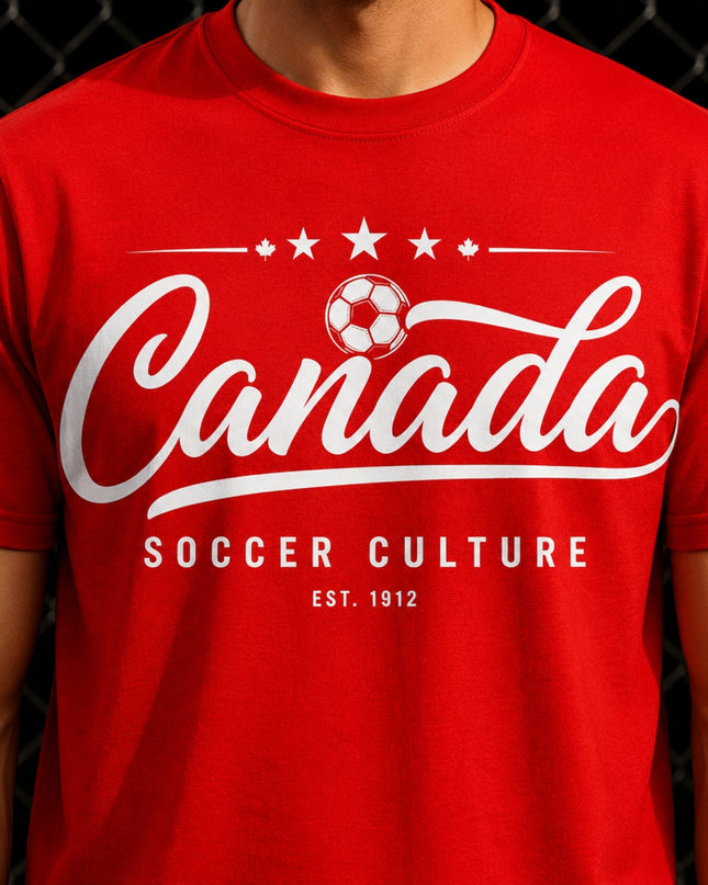 Canada Soccer Culture Est. 1912 Script Unisex Fan T-Shirt