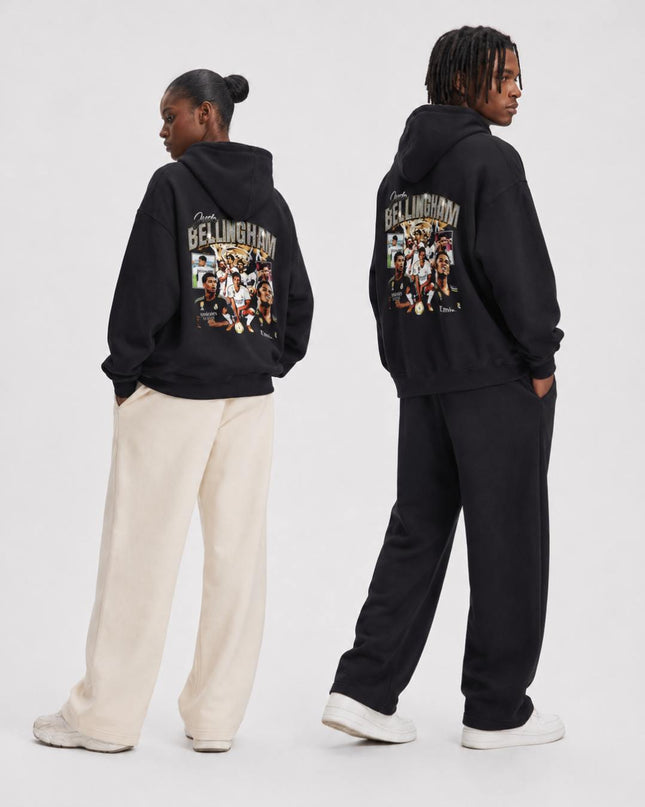 Jude Bellingham Real Madrid Trophy Collage Vintage Unisex Fan Hoodie