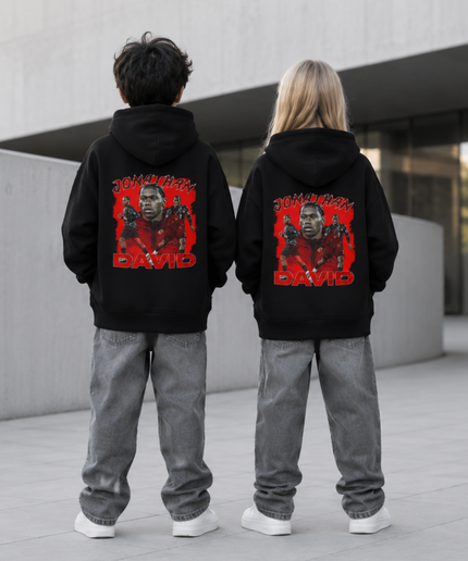 Jonathan David Canada Kids Fan Hoodie - Red Graphic Edition
