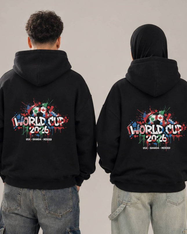 World Cup 2026 Graffiti Splash USA Canada Mexico Unisex Fan Hoodie