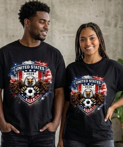 United States Eagle Shield Soccer World Cup 2026 Unisex Fan T-Shirt