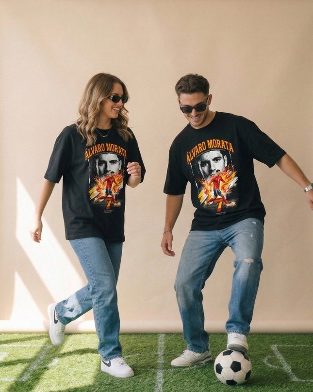 Álvaro Morata #7 – Espagne Champions Route vers 2026 T-shirt Unisexe pour Fans