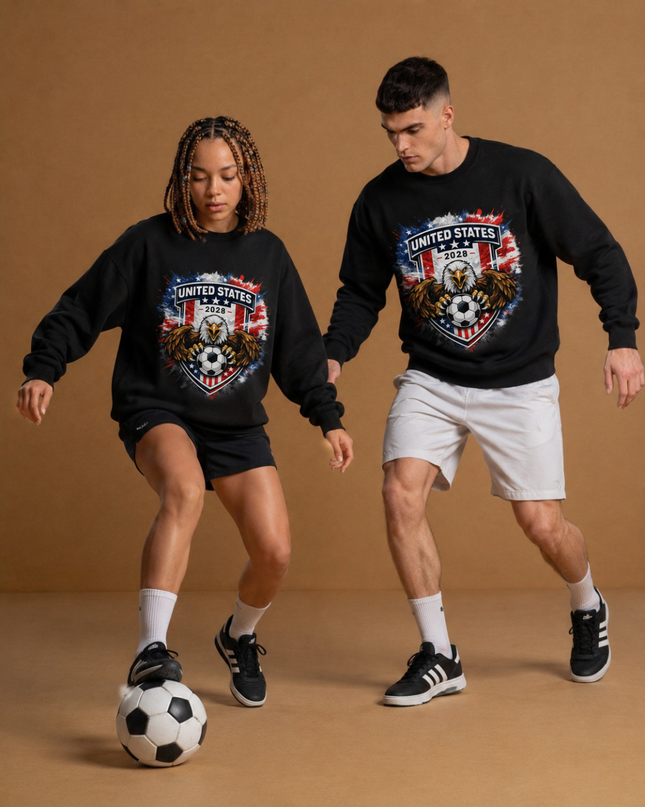 United States 2028 Eagle Crest Unisex Fan Crewneck