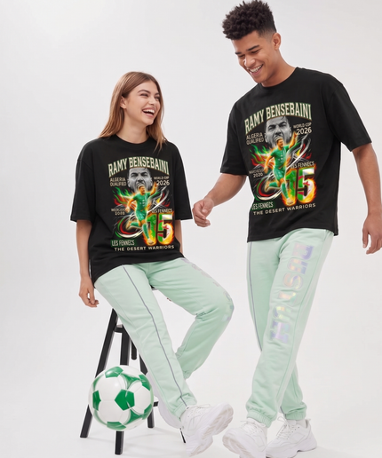 Algérie Ramy Bensebaini #15 T-shirt unisexe fan Coupe du Monde de Football 2026