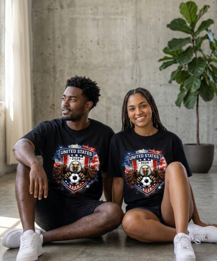 United States Eagle Shield Soccer World Cup 2026 Unisex Fan T-Shirt