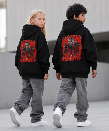 Jonathan David Canada Kids Fan Hoodie - Red Graphic Edition