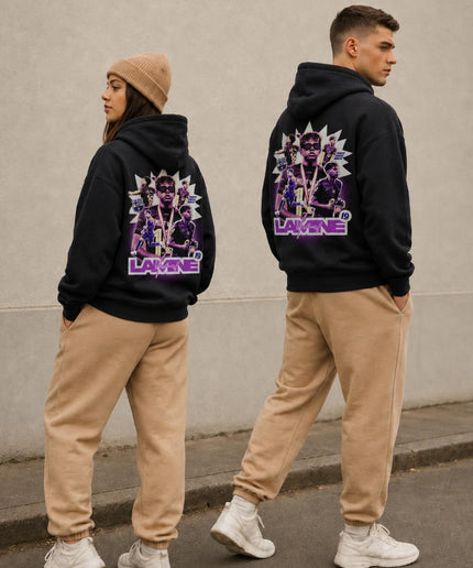 Lamine Yamal #19 Barcelona Purple Neon Comic Unisex Fan Hoodie