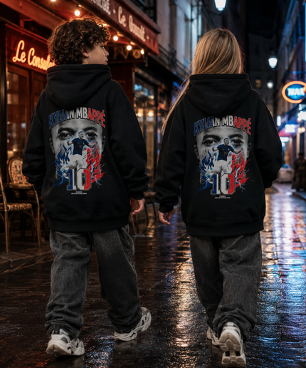 Kylian Mbappé France #10 Feu Foudre Enfants Fan Sweat à Capuche