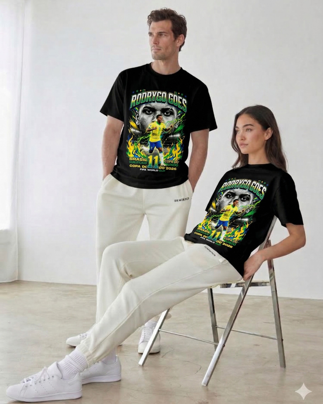 Rodrygo Goes #11 Brasil Copa Do Mundo Soccer World Cup 2026 Unisex Fan T-Shirt