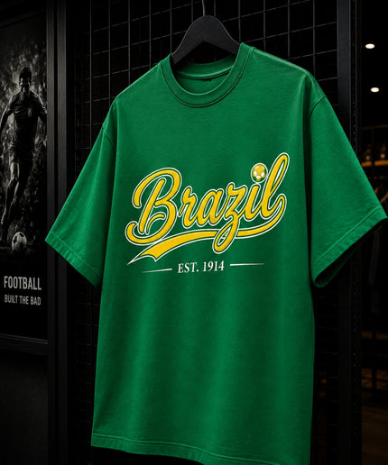 Brazil Est. 1914 Script Kids Fan T-Shirt