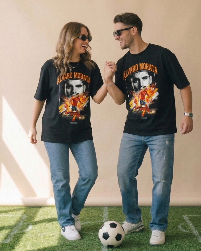 Álvaro Morata #7 – Espagne Champions Route vers 2026 T-shirt Unisexe pour Fans