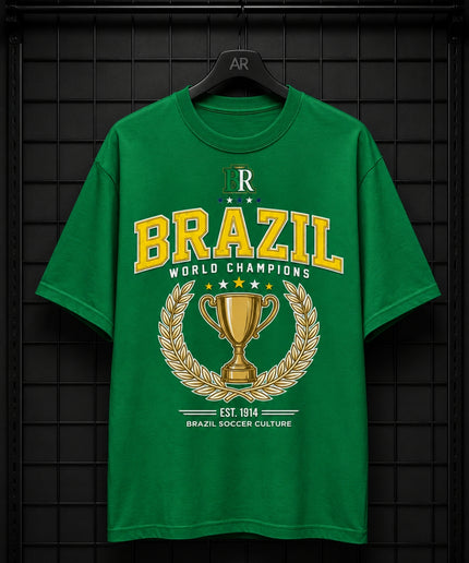 Brazil World Champions Soccer Culture Est. 1914 Kids Fan T-Shirt