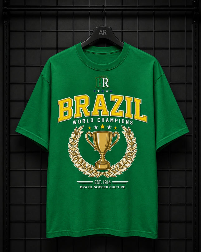 Brazil World Champions Soccer Culture Est. 1914 Kids Fan T-Shirt