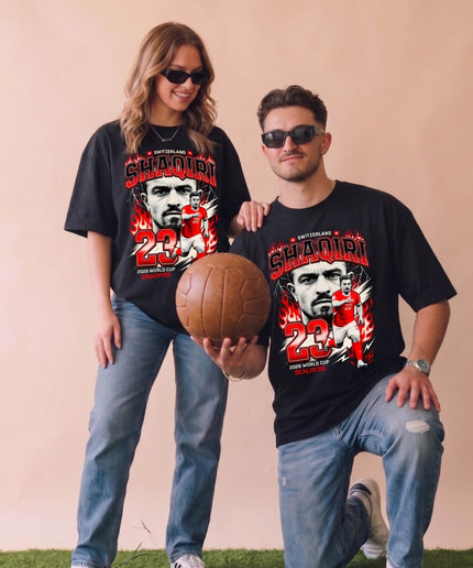 T-Shirt Unisexe Fan Xherdan Shaqiri #23 Suisse Qualifié Coupe du Monde 2026