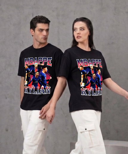 Kylian Mbappé PSG Vintage Bootleg Collage Unisex Fan T-Shirt