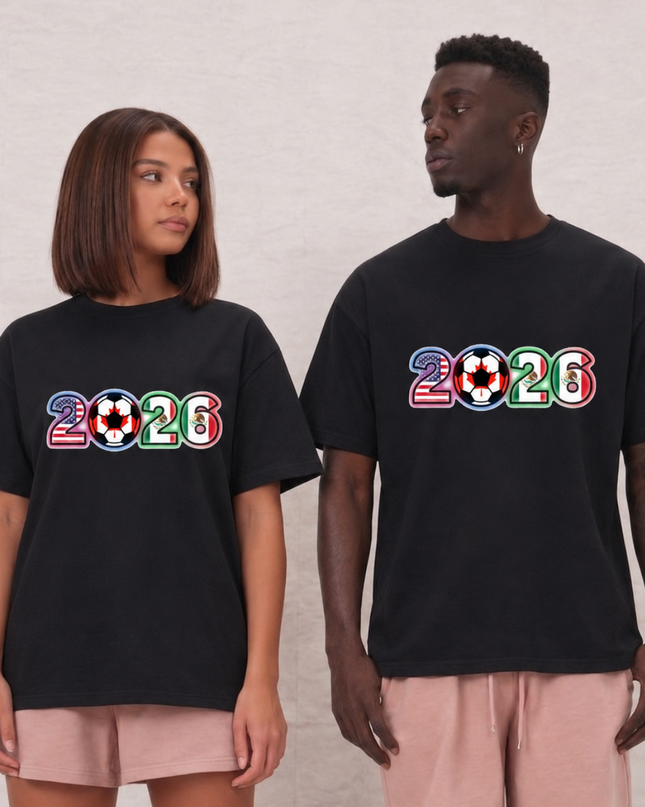 World Cup 2026 Flag Typography Unisex Fan T-Shirt