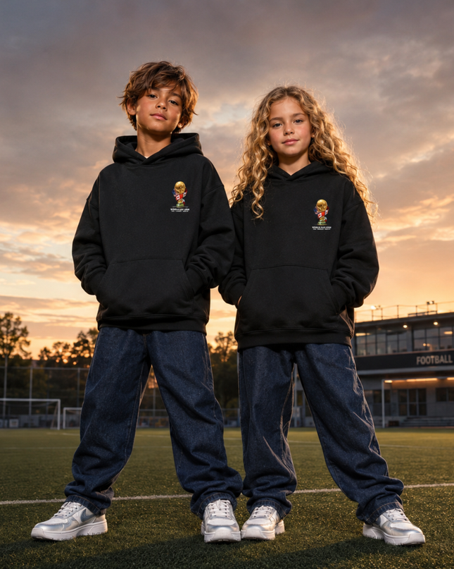 Kylian Mbappé France #10 Qualified World Cup 2026 Kids Fan Hoodie