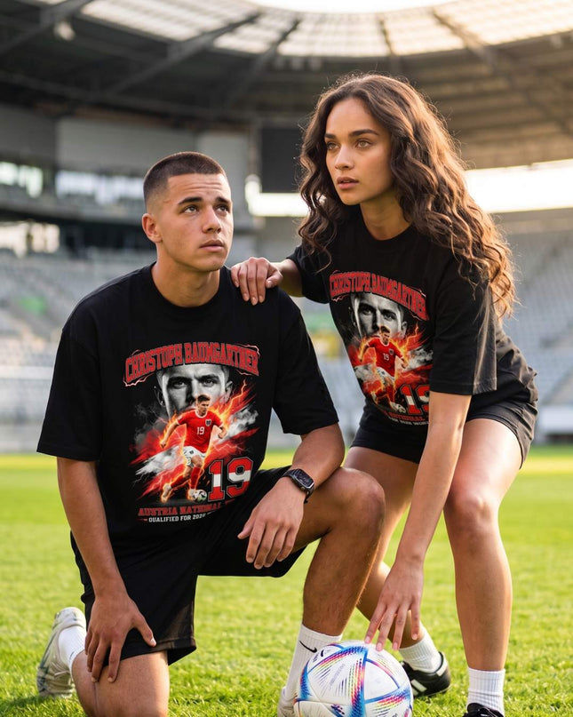 T-shirt Unisexe Fan Christoph Baumgartner #19 Autriche Équipe Nationale Football Coupe du Monde 2026 Qualifié
