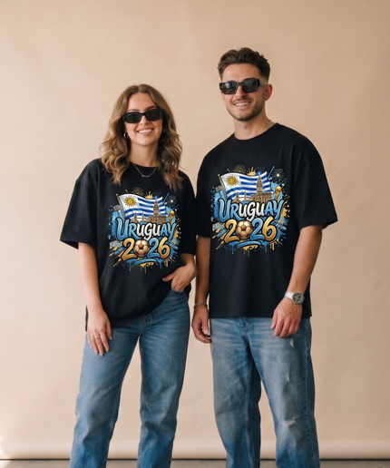 Uruguay 2026 Graffiti Fiesta Soccer World Cup Unisex Fan T-Shirt