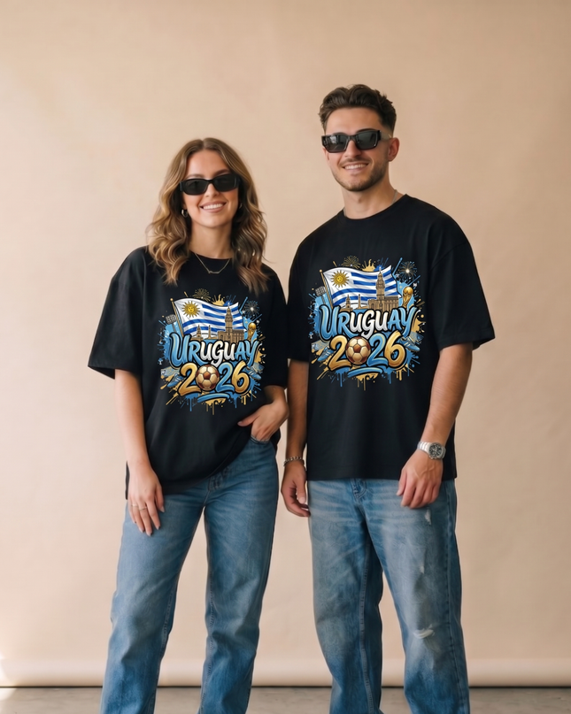 Uruguay 2026 Graffiti Fiesta Soccer World Cup Unisex Fan T-Shirt