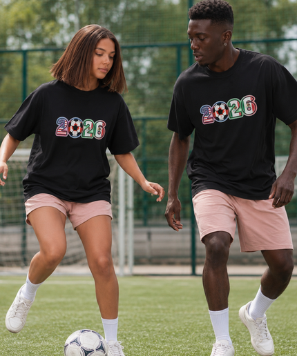 World Cup 2026 Flag Typography Unisex Fan T-Shirt