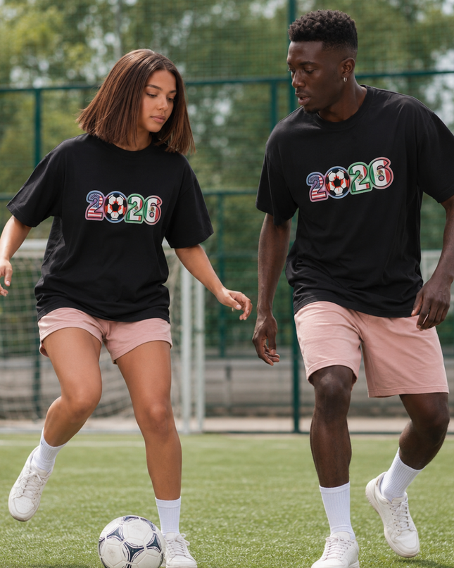 World Cup 2026 Flag Typography Unisex Fan T-Shirt