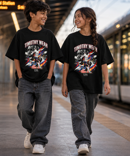 Timothy Weah #21 USA Forward Kids Fan T-Shirt