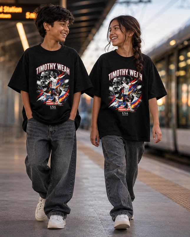 Timothy Weah #21 USA Forward Kids Fan T-Shirt