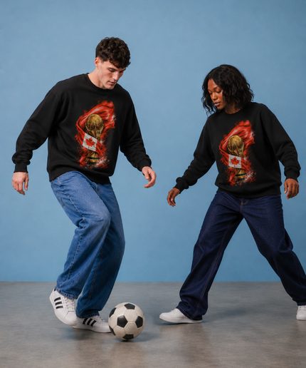 Canada World Cup Trophy Flag Unisex Fan Crewneck