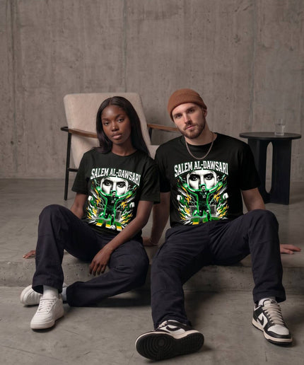 T-shirt unisexe Salem Al-Dawsari #10 Arabie Saoudite Coupe du Monde de Football 2026 pour les fans
