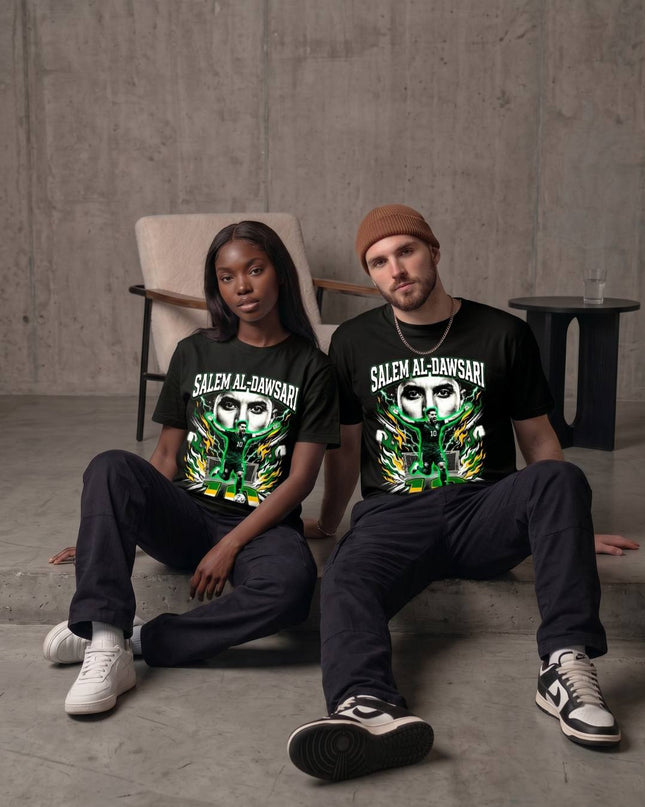 T-shirt unisexe Salem Al-Dawsari #10 Arabie Saoudite Coupe du Monde de Football 2026 pour les fans