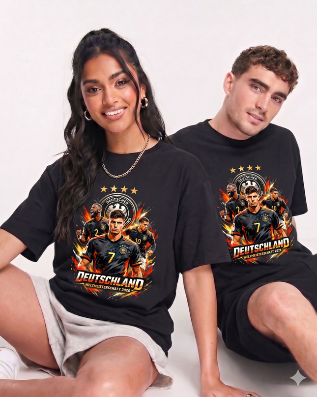 Kai Havertz #7 Deutschland Weltmeisterschaft 2026 Squad Fire Unisex Fan T-Shirt