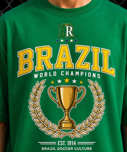 Brazil World Champions Soccer Culture Est. 1914 Kids Fan T-Shirt