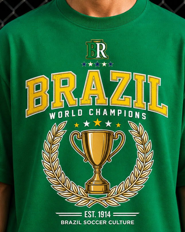 Brazil World Champions Soccer Culture Est. 1914 Kids Fan T-Shirt