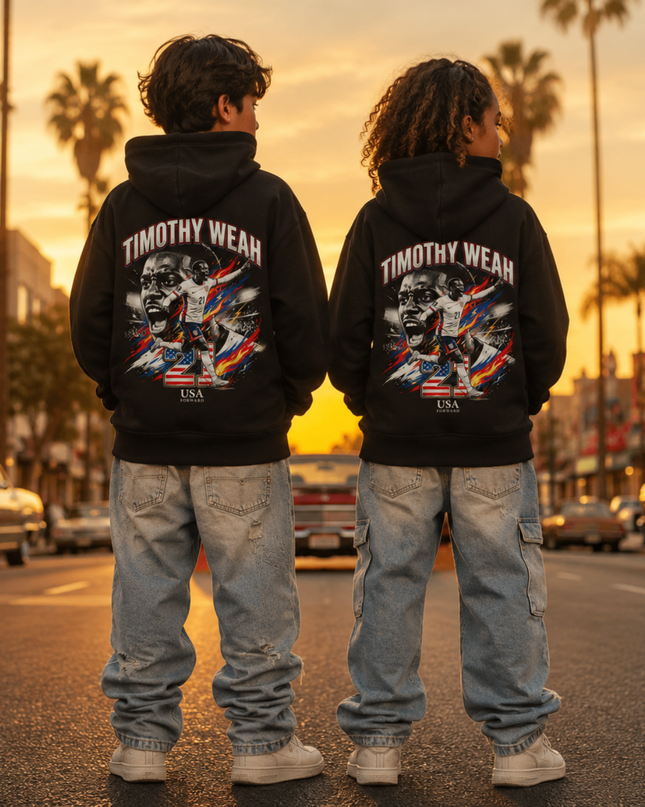 Timothy Weah #21 USA Kids Fan Hoodie