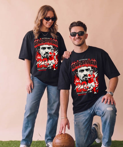 T-Shirt Unisexe Fan Xherdan Shaqiri #23 Suisse Qualifié Coupe du Monde 2026