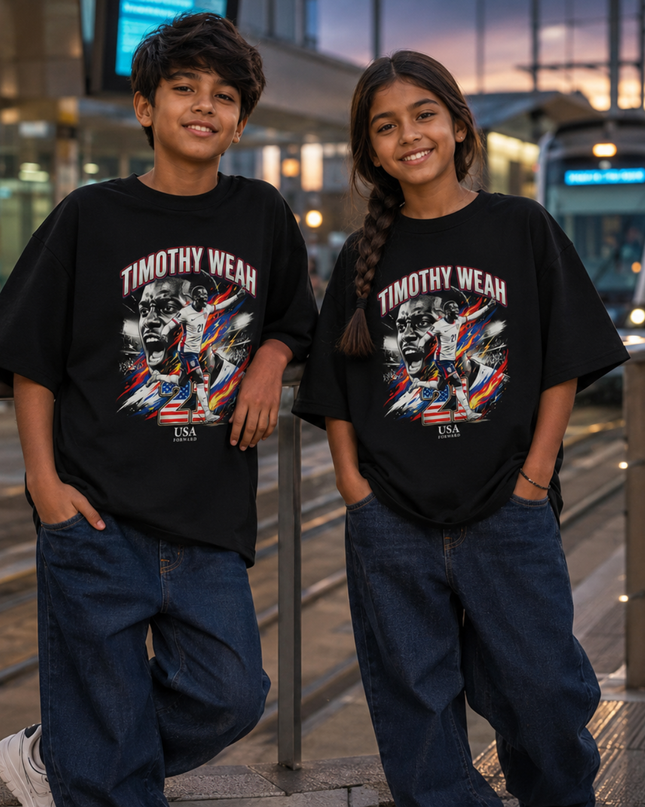 Timothy Weah #21 USA Forward Kids Fan T-Shirt
