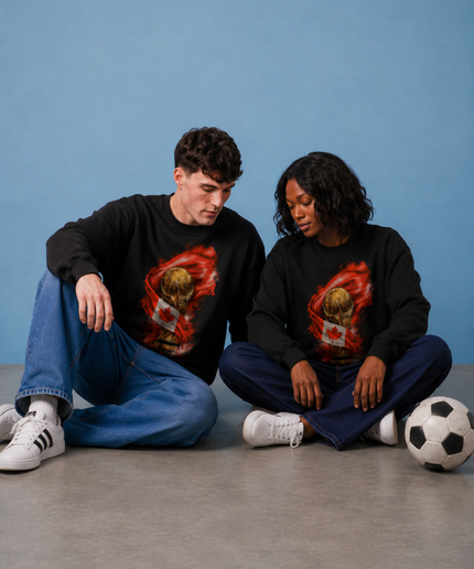 Canada World Cup Trophy Flag Unisex Fan Crewneck