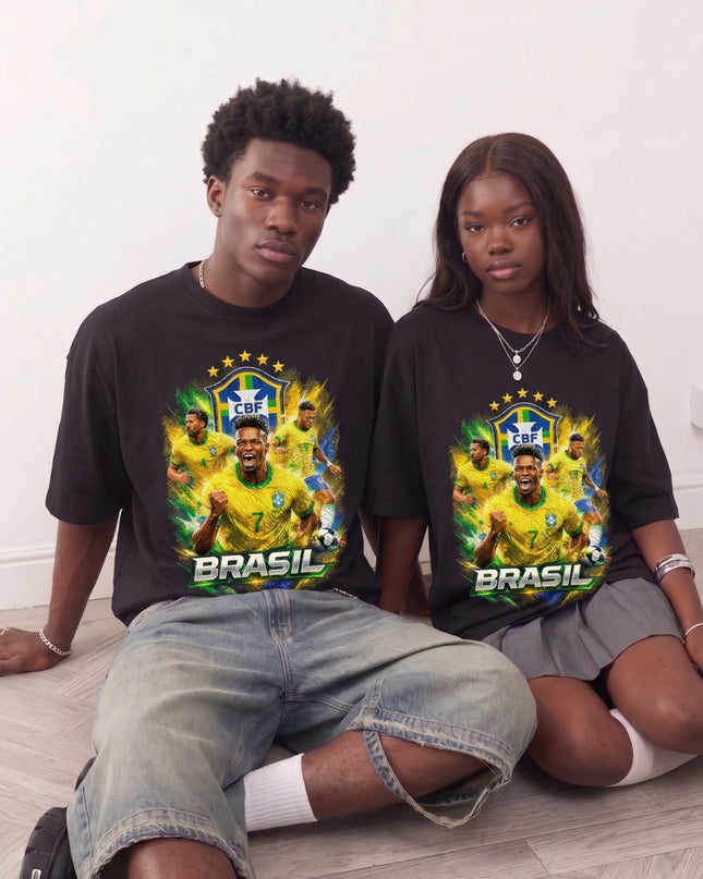 Vinicius Junior #7 Brasil CBF Squad Copa Do Mundo Soccer World Cup 2026 Unisex Fan T-Shirt