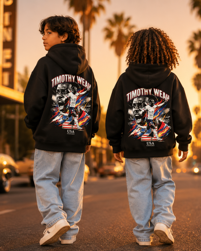 Timothy Weah #21 USA Kids Fan Hoodie
