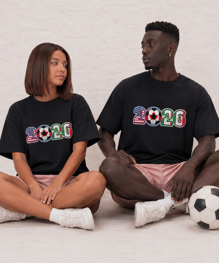 World Cup 2026 Flag Typography Unisex Fan T-Shirt