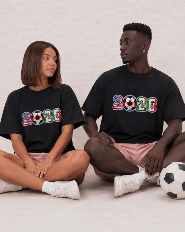 World Cup 2026 Flag Typography Unisex Fan T-Shirt